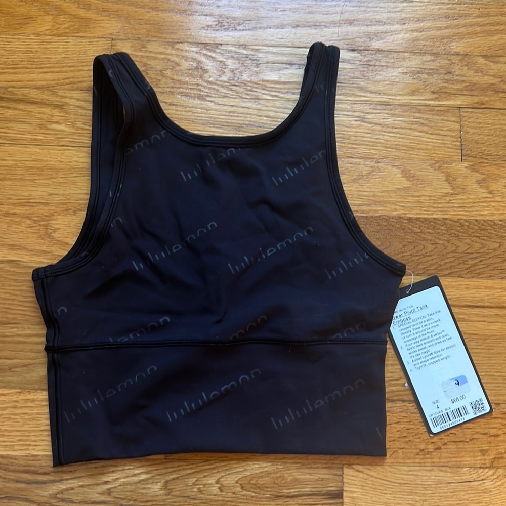lululemon special edition power pivot tank emboss size 4